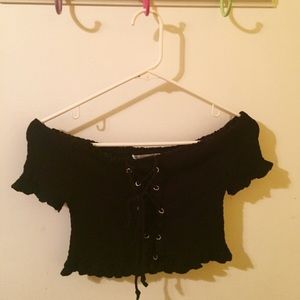 Black crop top